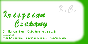 krisztian csepany business card