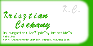 krisztian csepany business card